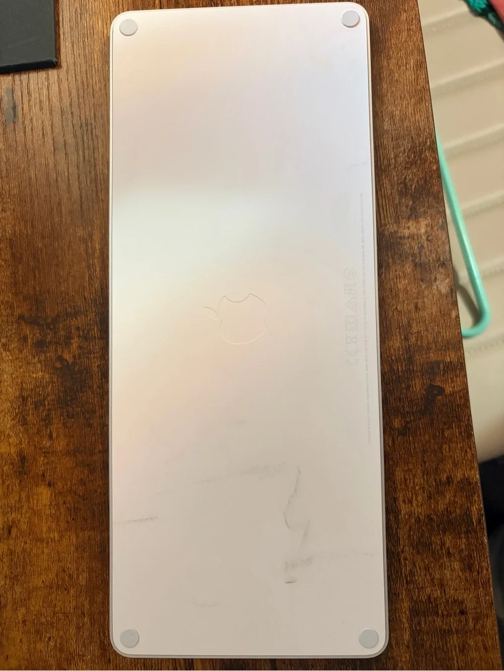 Apple Silver and White Wireless Bluetooth Keyboard